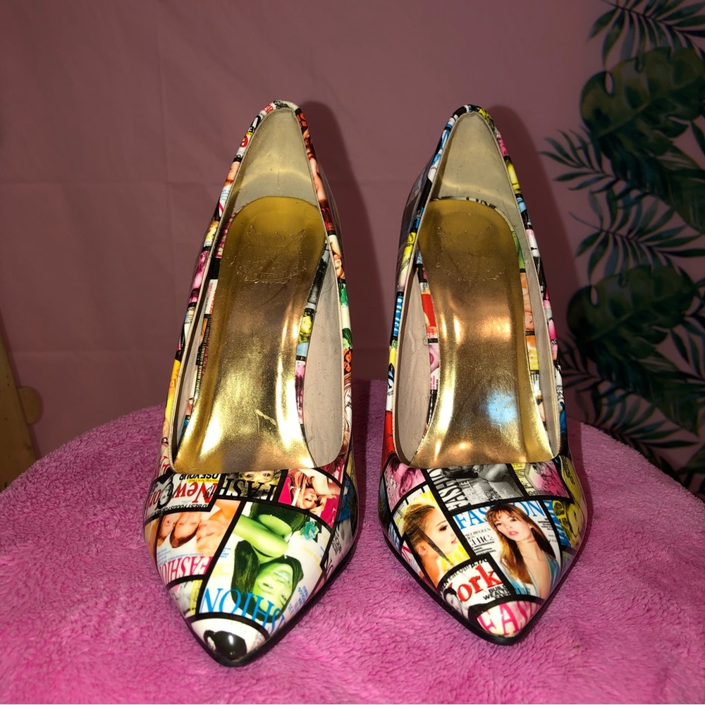 Cape Robbin Magazine Print Heels